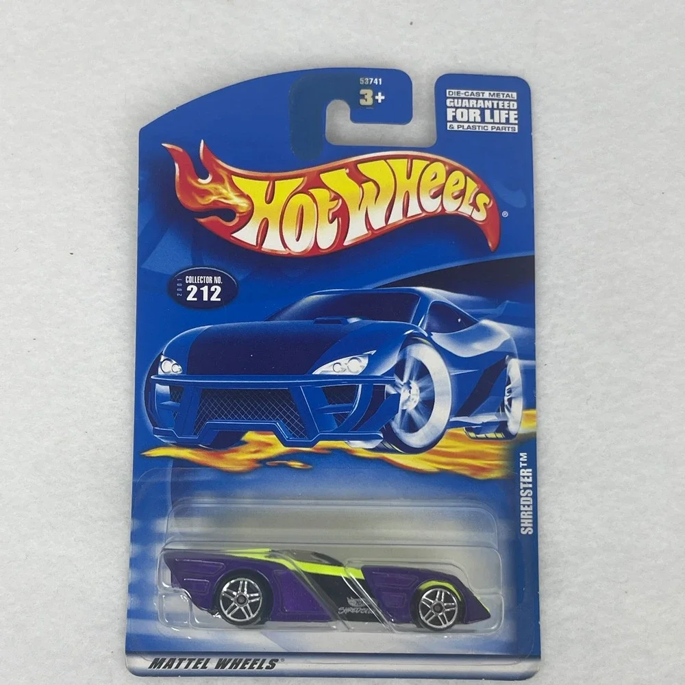 Hot Wheels Shredster Purple Neon Green 2001 Collector No 212 Mattel 53741